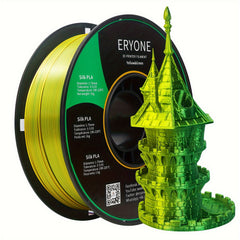 [1kg Dual Color PLA Filament] ERYONE Silk Dual Color Filament PLA 3D Printer 1.75mm +/- 0.03mm, Coextrusion Filament PLA Shiny Filament 1kg(2.2lbs)