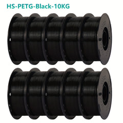 Newest Hyper PETG 3D Printer Filament 1.75mm For High Speed 600mm/s Printer 3D Printing Material Good Toughness High Precision No Bubble 10KG Mix Color