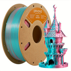 [1kg Dual Color PLA Filament] ERYONE Silk Dual Color Filament PLA 3D Printer 1.75mm +/- 0.03mm, Coextrusion Filament PLA Shiny Filament 1kg(2.2lbs)