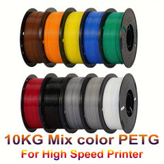 Newest Hyper PETG 3D Printer Filament 1.75mm For High Speed 600mm/s Printer 3D Printing Material Good Toughness High Precision No Bubble 10KG Mix Color