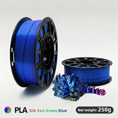 Small rolls 250g-32 Colors Of 3D Printing Consumables PLA Multi-color Filament, (250 Grams/0.55 Lb) 1.75mm+/-0.03mm, 3D Printed Filament, Can Quickly And Randomly Gradient Shiny Colors, Widely Supports FDM 3D Printer