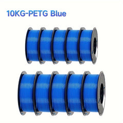 3D Printer Filament PETG Filament 1.75 Mm PETG 3D Printer Filament 22.05LB (10 Pieces Pack) Size Accuracy +/-0.02 Mm, Suitable For FDM 3D Printers