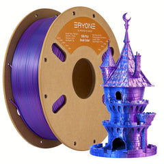 [1kg Dual Color PLA Filament] ERYONE Silk Dual Color Filament PLA 3D Printer 1.75mm +/- 0.03mm, Coextrusion Filament PLA Shiny Filament 1kg(2.2lbs)
