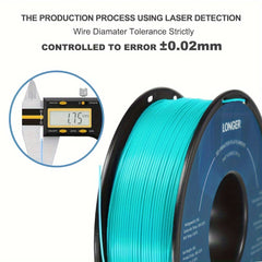 [3kgs Cyan PLA 3d Filament] LONGER 3kgs 6.6LB PLA Cyan 3 Rolls (1KGS 2.2LB Each) 3d Printing Filament, 1.75mm, For All 3d Printers and 3d Printing Pens