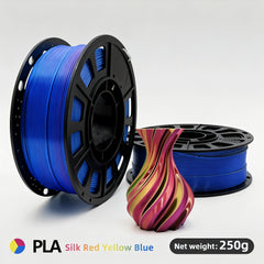Small rolls 250g-32 Colors Of 3D Printing Consumables PLA Multi-color Filament, (250 Grams/0.55 Lb) 1.75mm+/-0.03mm, 3D Printed Filament, Can Quickly And Randomly Gradient Shiny Colors, Widely Supports FDM 3D Printer