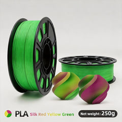 Small rolls 250g-32 Colors Of 3D Printing Consumables PLA Multi-color Filament, (250 Grams/0.55 Lb) 1.75mm+/-0.03mm, 3D Printed Filament, Can Quickly And Randomly Gradient Shiny Colors, Widely Supports FDM 3D Printer