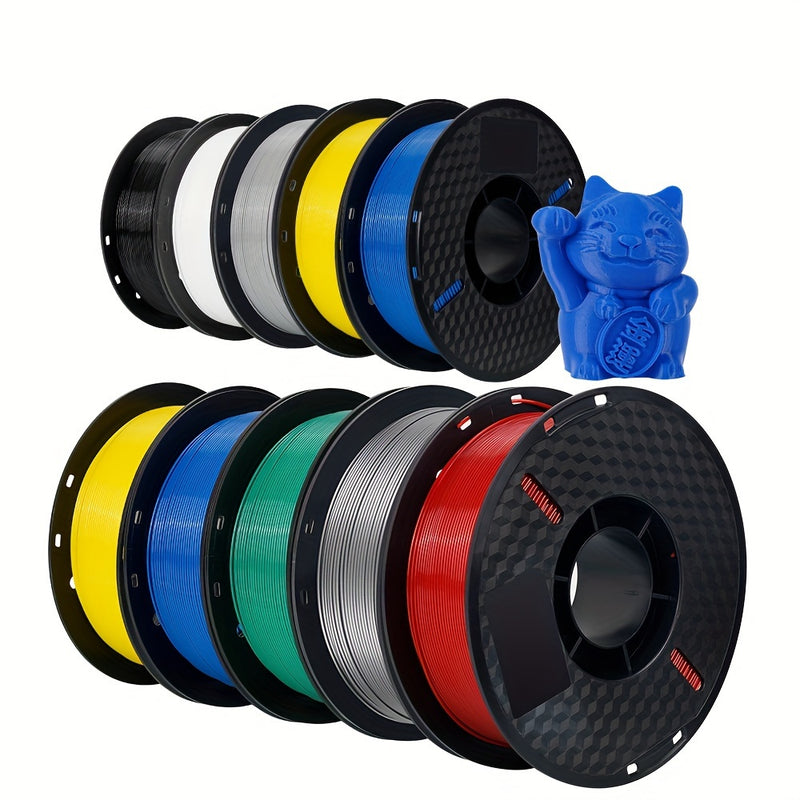 3D Printer Filament PETG Filament 1.75 Mm PETG 3D Printer Filament 22.05LB (10 Pieces Pack) Size Accuracy +/-0.02 Mm, Suitable For FDM 3D Printers