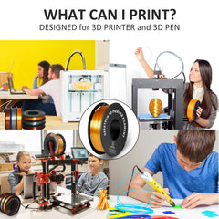 GEEETECH 3d Silk PLA Filament 1kg1.75mm Spool Wire For 3D Printer Material, Vacuum packaging, special colors