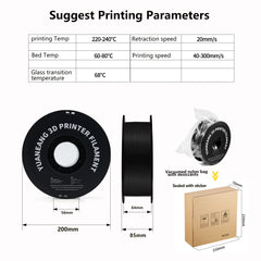 YUANEANG Matte PLA 3D Printer Filament 1 kg Spool (2.2 Lbs) 1.75 mm for FDM 3D Printers Sapphire Blue Made in China