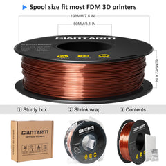GEEETECH 3d Silk PLA Filament 1kg1.75mm Spool Wire For 3D Printer Material, Vacuum packaging, special colors