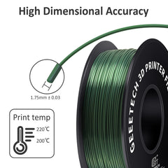 GEEETECH 3d Silk PLA Filament 1kg1.75mm Spool Wire For 3D Printer Material, Vacuum packaging, special colors