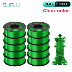 SUNLU 10KG 3D Filament PLA /PLA PLUS Filament 10kg 22 lbs 1.75mm 3D Printer Filament Environmentally friendly High strength PLA