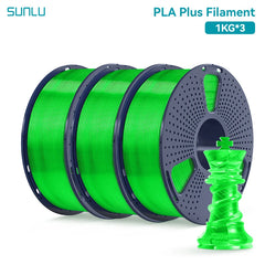 SUNLU 3KG PLA Plus /Clear 3D Printer Filament 1.75mm 1000g Spool (2.2lbs)
