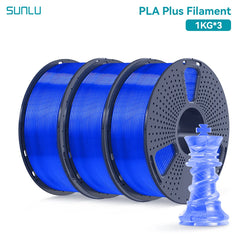 SUNLU 3KG PLA Plus /Clear 3D Printer Filament 1.75mm 1000g Spool (2.2lbs)