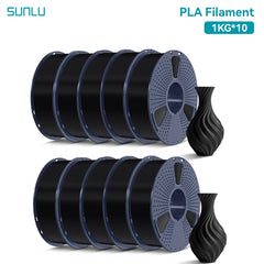 SUNLU 10KG PLA 3D Printer Filament 1.75mm, 1kg Spool (2.2lbs)