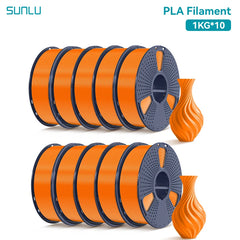 SUNLU 10KG PLA 3D Printer Filament 1.75mm, 1kg Spool (2.2lbs)
