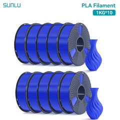 SUNLU 10KG PLA 3D Printer Filament 1.75mm, 1kg Spool (2.2lbs)