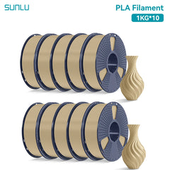 SUNLU 10KG PLA 3D Printer Filament 1.75mm, 1kg Spool (2.2lbs)