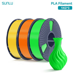 SUNLU 3KG PLA /Clear 3D Printer Filament 1.75mm 1000g Spool (2.2lbs)