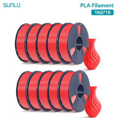 SUNLU 10KG PLA 3D Printer Filament 1.75mm, 1kg Spool (2.2lbs)