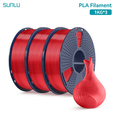 SUNLU 3KG PLA /Clear 3D Printer Filament 1.75mm 1000g Spool (2.2lbs)