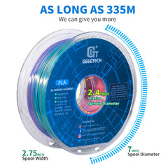 GEEETECH 5Kg 3D Silk PLA Filament 1.75mm High Gloss Surface Neat Wrapped Dimensional Accuracy /-0.02mm Vacuum Packaging