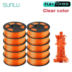 SUNLU 10KG 3D Filament PLA /PLA PLUS Filament 10kg 22 lbs 1.75mm 3D Printer Filament Environmentally friendly High strength PLA