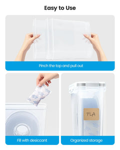 YOOPAI Filament Storage Box 4 Pack Filament Container for 3D Printing Filament Sealing and Protection 4.0L  9.5*4.4*9.7 cm