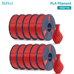 SUNLU 10KG PLA 3D Printer Filament 1.75mm, 1kg Spool (2.2lbs)