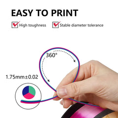 Dual color PLA Filament Multicolor PLA Filament 200g/roll 1.75mm 3D Printer Filament for FDM 3D Printer