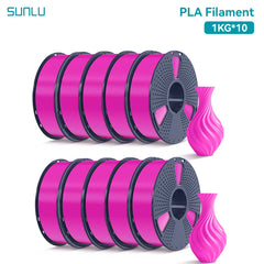 SUNLU 10KG PLA 3D Printer Filament 1.75mm, 1kg Spool (2.2lbs)