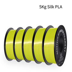 GEEETECH 5Kg 3D Silk PLA Filament 1.75mm High Gloss Surface Neat Wrapped Dimensional Accuracy /-0.02mm Vacuum Packaging