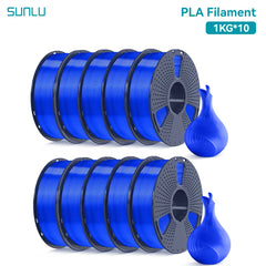 SUNLU 10KG PLA 3D Printer Filament 1.75mm, 1kg Spool (2.2lbs)