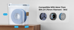 YOOPAI Filament Storage Box 4 Pack Filament Container for 3D Printing Filament Sealing and Protection 4.0L  9.5*4.4*9.7 cm