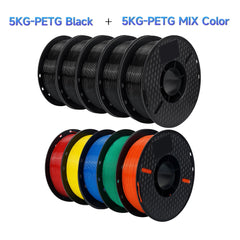 10KG/22LBS 1.75mm PETG Filament for 3D Printer Plastic Material Clogging Free Non-Toxic PETG 3D Filament Consumables