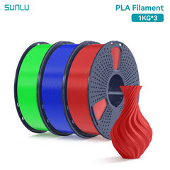 SUNLU 3KG PLA /Clear 3D Printer Filament 1.75mm 1000g Spool (2.2lbs)
