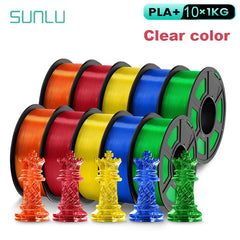 SUNLU 10KG 3D Filament PLA /PLA PLUS Filament 10kg 22 lbs 1.75mm 3D Printer Filament Environmentally friendly High strength PLA