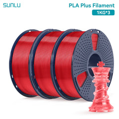 SUNLU 3KG PLA Plus /Clear 3D Printer Filament 1.75mm 1000g Spool (2.2lbs)