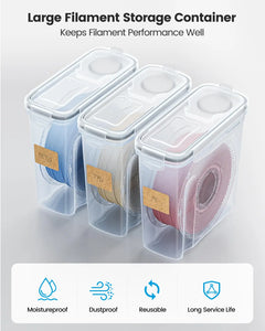 YOOPAI Filament Storage Box 4 Pack Filament Container for 3D Printing Filament Sealing and Protection 4.0L  9.5*4.4*9.7 cm