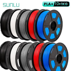 SUNLU 10KG 3D Filament PLA /PLA PLUS Filament 10kg 22 lbs 1.75mm 3D Printer Filament Environmentally friendly High strength PLA