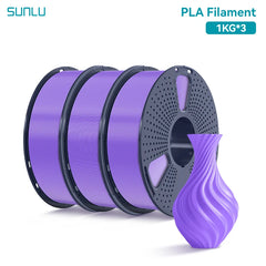 SUNLU 3KG PLA /Clear 3D Printer Filament 1.75mm 1000g Spool (2.2lbs)