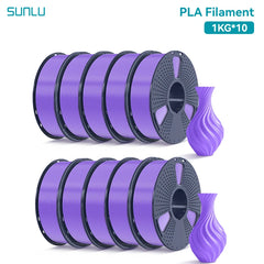 SUNLU 10KG PLA 3D Printer Filament 1.75mm, 1kg Spool (2.2lbs)