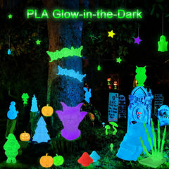1.75mm PLA Luminous 3D Printer Filament, 200g(0.44L）Spool, Glow in the Dark, for FDM Printers