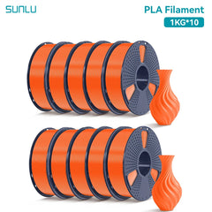 SUNLU 10KG PLA 3D Printer Filament 1.75mm, 1kg Spool (2.2lbs)
