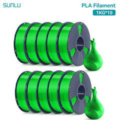 SUNLU 10KG PLA 3D Printer Filament 1.75mm, 1kg Spool (2.2lbs)