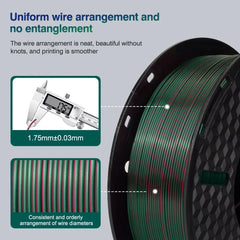 Dual color PLA Filament Multicolor PLA Filament 200g/roll 1.75mm 3D Printer Filament for FDM 3D Printer