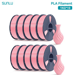 SUNLU 10KG PLA 3D Printer Filament 1.75mm, 1kg Spool (2.2lbs)