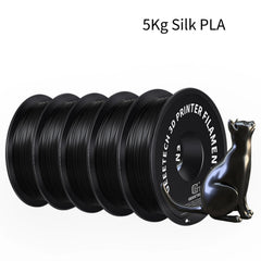 GEEETECH 5Kg 3D Silk PLA Filament 1.75mm High Gloss Surface Neat Wrapped Dimensional Accuracy /-0.02mm Vacuum Packaging