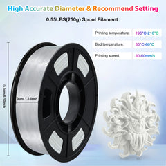 1.75mm PLA Luminous 3D Printer Filament, 200g(0.44L）Spool, Glow in the Dark, for FDM Printers