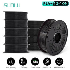 SUNLU 10KG 3D Filament PLA /PLA PLUS Filament 10kg 22 lbs 1.75mm 3D Printer Filament Environmentally friendly High strength PLA